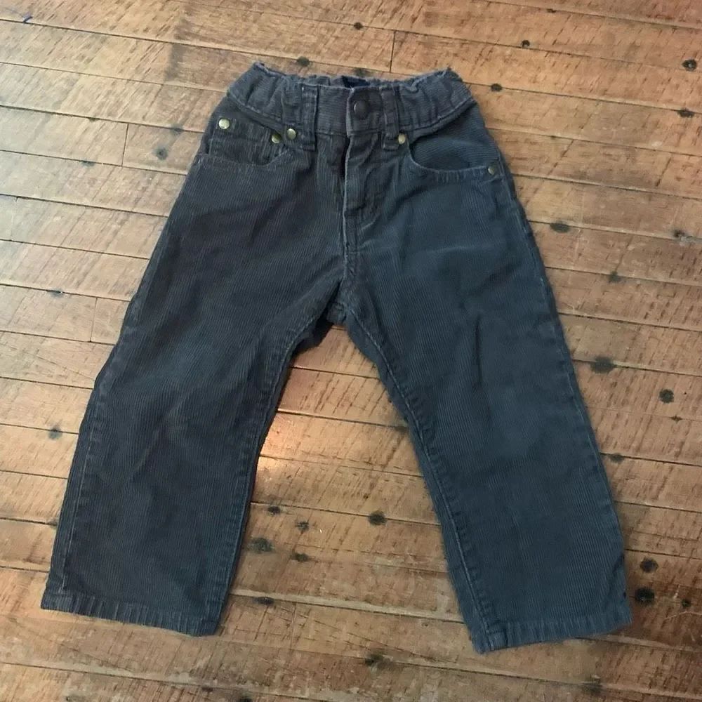 Baby Gap gray adjustable waist basic minimalist 2T corduroy pants